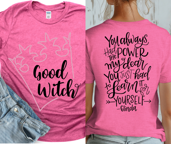 Good Witch T-Shirt - Front and Back Printed - Woz IBD Party Tee!