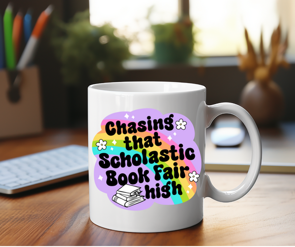 "Chasing that Scholastic Book Fair High" 15-ounce Mug