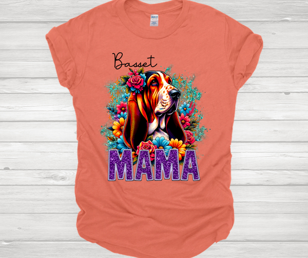 Basset Hound Mama Short Sleeve T-Shirt