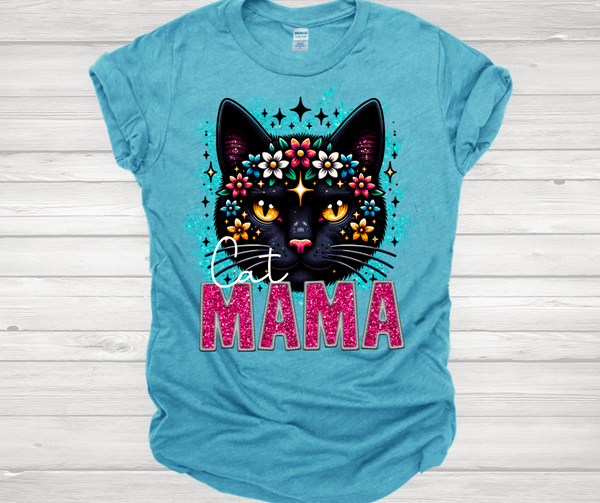Black Cat Mama (golden eyes) Short Sleeve T-Shirt