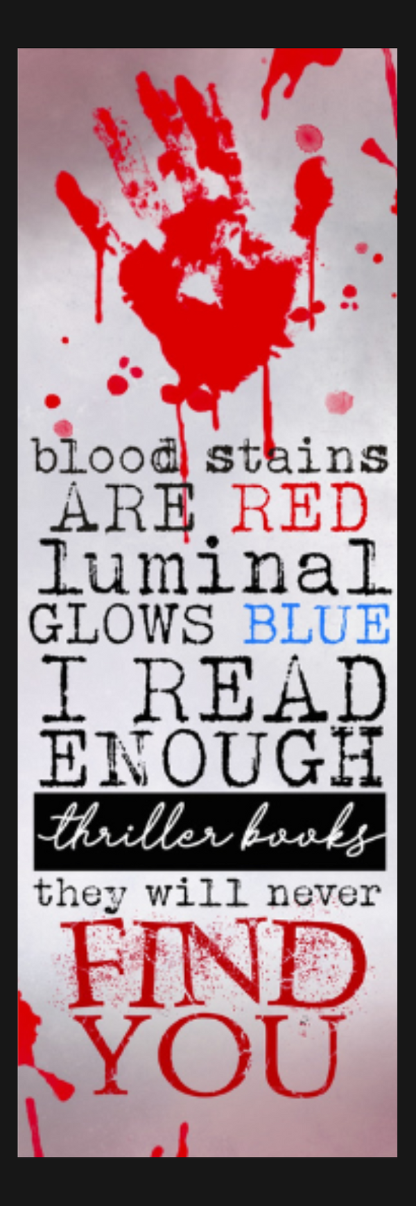 Blood Stains Are Read Bookmark