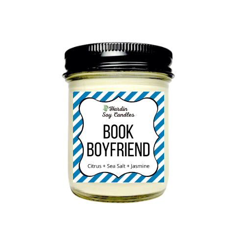 Book Boyfriend 8 oz Jar Soy Candle