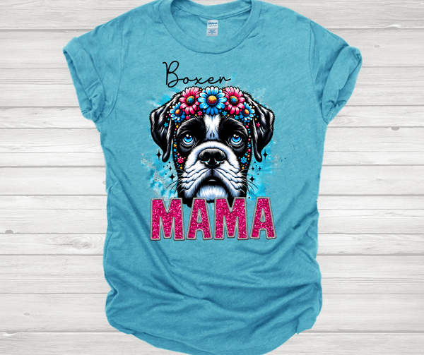 Boxer (black/white) Mama Short Sleeve T-Shirt