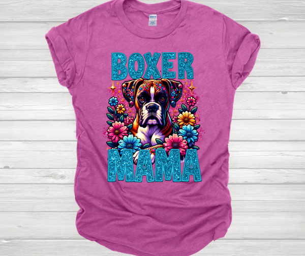 Boxer (tan/white) Mama Short Sleeve T-Shirt