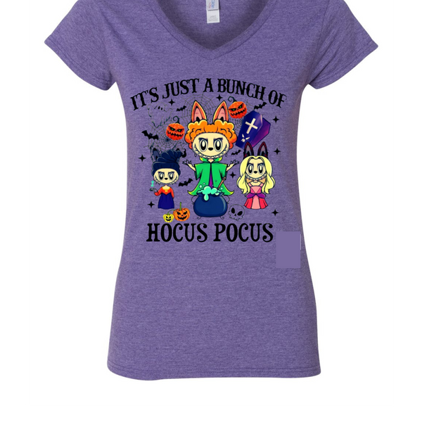 Hocus Pocus Labubu Women's Softstyle V Neck Tees