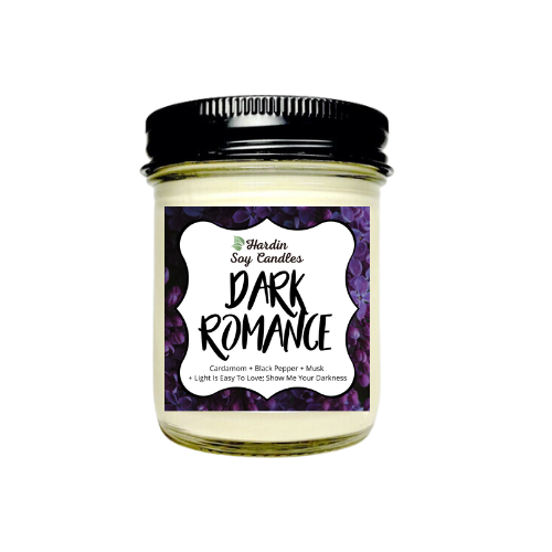Dark Romance Soy Candle - 8 ounce Jar