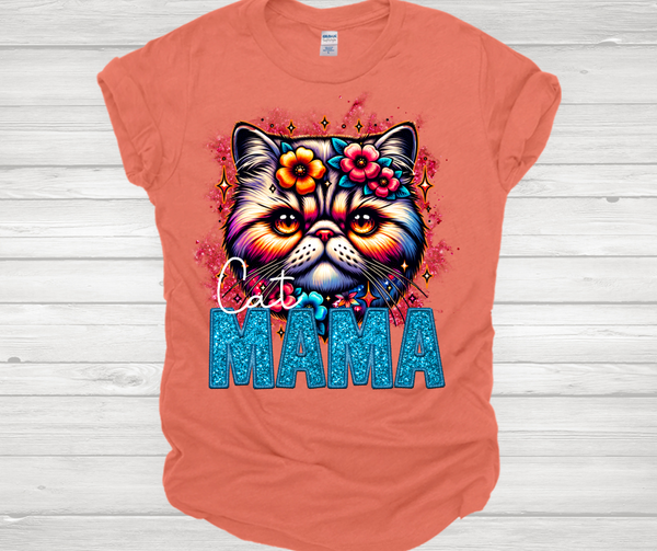 Exotic Shorthair Cat Mama Short Sleeve T-Shirt