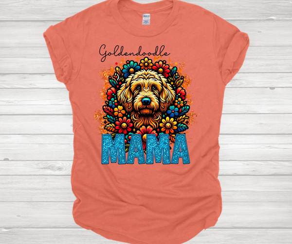 Goldendoodle (tan) Mama Short Sleeve T-Shirt