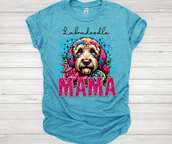 Labradoodle (white) Mama Short Sleeve T-Shirt