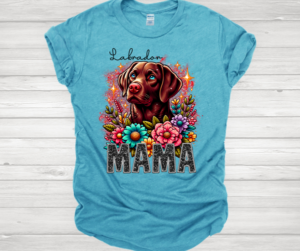 Labrador (chocolate) Mama Short Sleeve T-Shirt