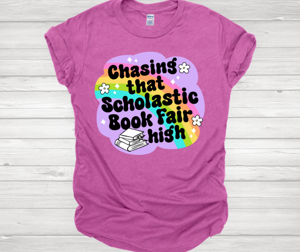 Chasing That Scholastic Book Fair High Short Sleeve T-Shirt