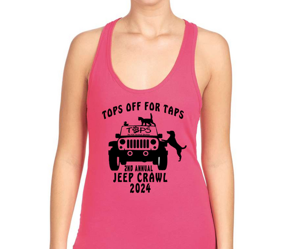 "Tops Off for TAPS" 2nd Annual Jeep Crawl Razorback Tank - 5 color options!