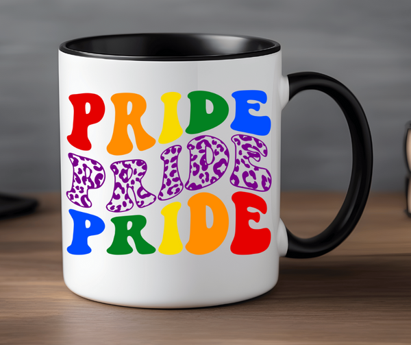 Pride Pride Pride 15 ounce Mug with Black Handle