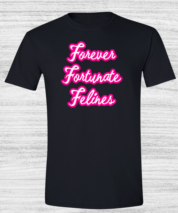 Pink and White Name Design Short Sleeve Tee Shirt FFF