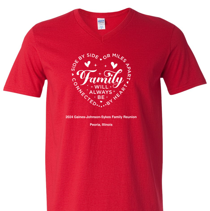 Gaines-Johnson-Sykes Family Reunion 2024 - V-NECK T-Shirt – A Cheep Tee ...