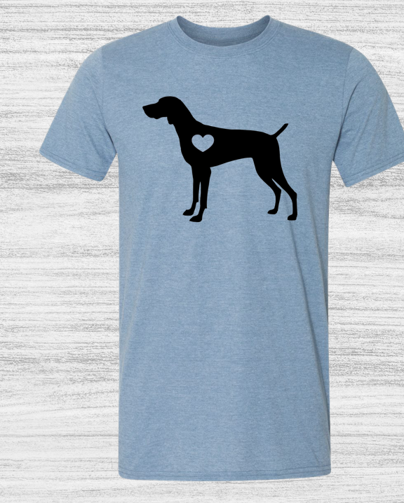 GSP Heart Dog T-Shirts for Illinois Shorthair Rescue