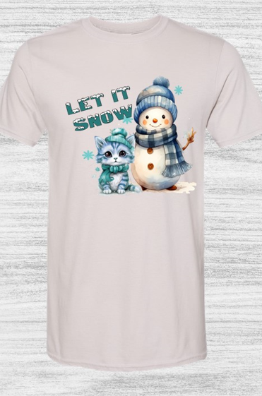 Let it Snow - Cute holiday shirt - Short Sleeve Tee Shirt for FFF