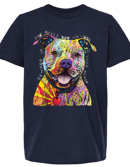 BEWARE of Pitbull's they will steal your heart - unisex T-Shirt