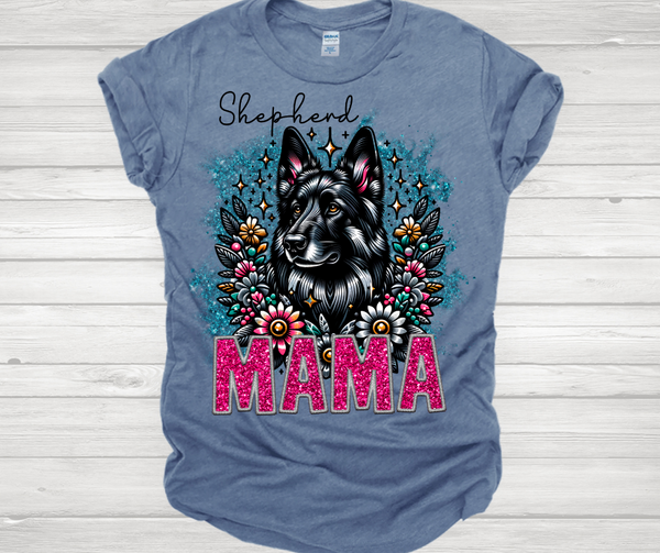 Shepherd (black) Mama Short Sleeve T-Shirt