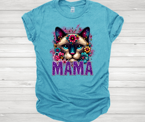 Siamese Cat Mama Short Sleeve T-Shirt