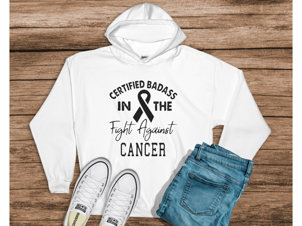 Pat Barrett fundraising Cancer Bad Ass - Hooded Pullover Sweatshirt (hoodie)