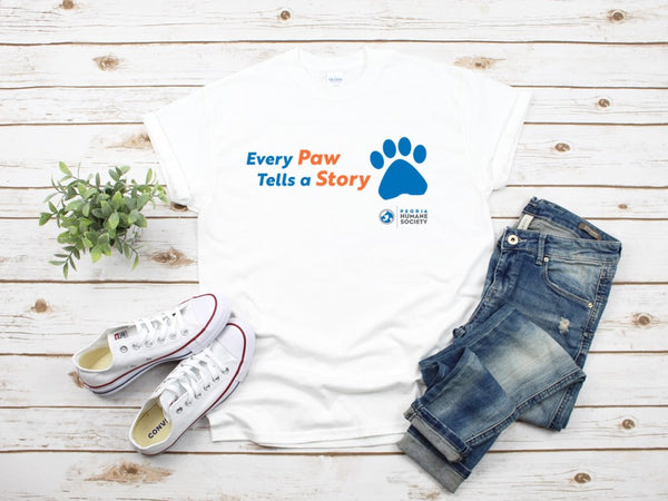 Every Paw Tells a Story Peoria Humane Society  T-Shirt