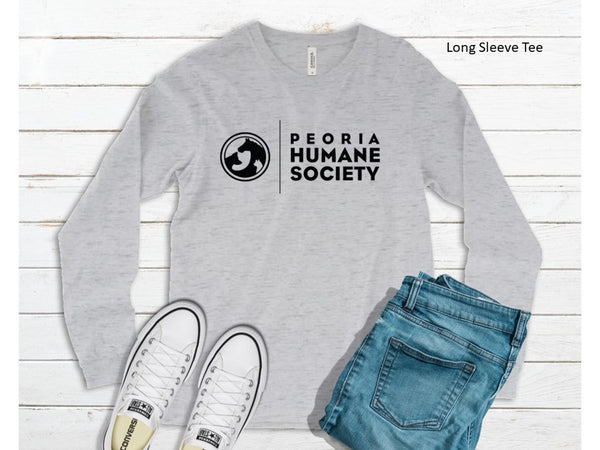 Peoria Humane Society Logo  LONG SLEEVE T-shirts