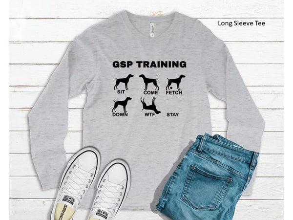 GSP Training  - LONG SLEEVE T-shirt for Illinois Shorthair Rescue