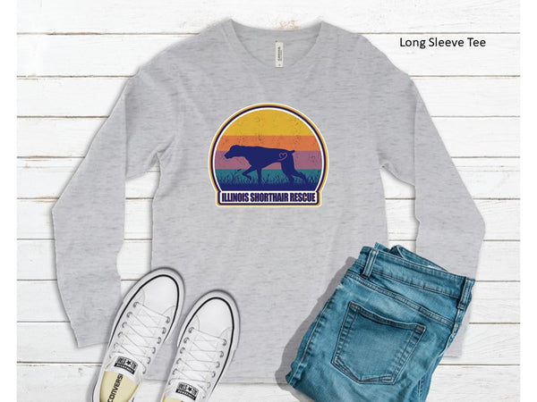 ISR logo shirt - LONG SLEEVE T-shirt for Illinois Shorthair Rescue