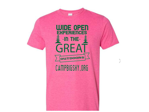 Wide Open Experiences in the Great Outdoors Camp Big Sky T-Shirts