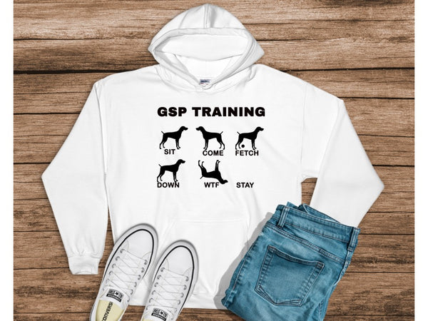 GSP Training - Hooded Pullover Sweatshirt (hoodie) for Illinois Shorthair Rescue