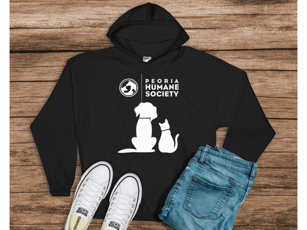 Two Little Guys Peoria Humane Society   Pullover Hooded Sweatshirt-Hoodie