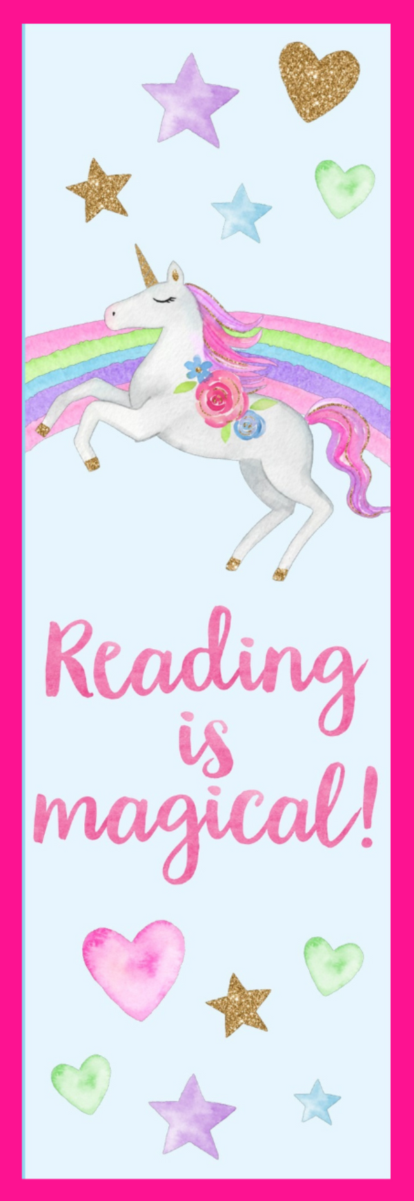 Reading is Magical - Unicorn Bookmark