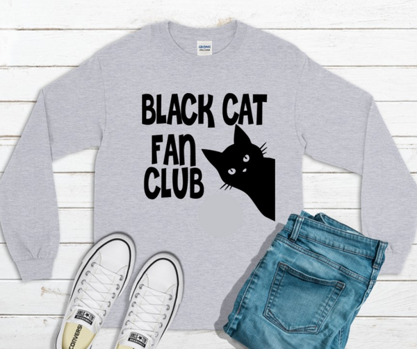 Black Cat Fan Club for River Kitty Cafe - Crewneck Sweatshirts