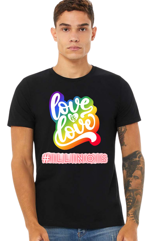 Love is Love Short Sleeve Tee for Speak Out Illinois