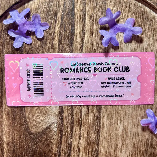 Romance Book Club Cardstock Bookmark