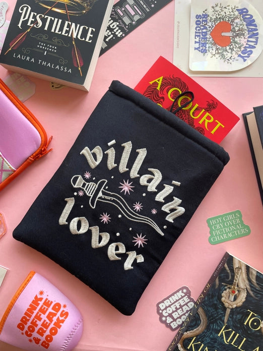 Villain Lover Embroidered Book and/or Kindle Sleeve