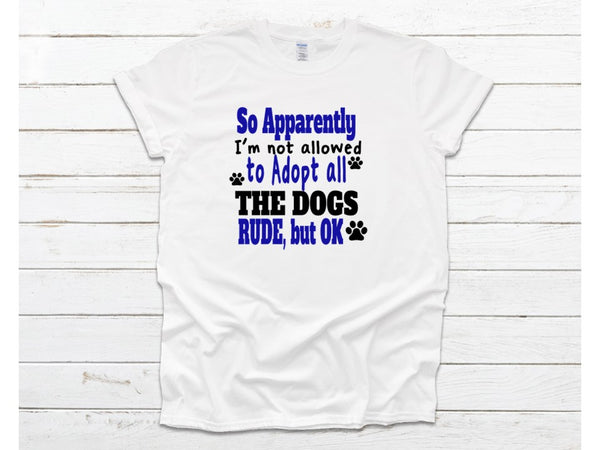 Adopt all the Dogs t-shirts for The Pet Pack Rescue Initiative
