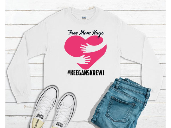 Free Mom Hugs -  Keegan’s Krew – Crewneck Fundraising Sweatshirt