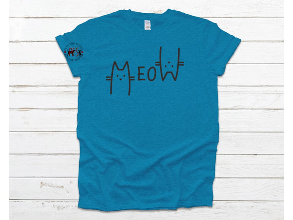 Meow Cat Shirts for PFS Shelter- Short Sleeve T-Shirt