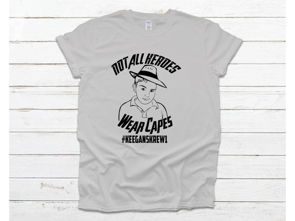 Keegan’s Krew Heroes Wear Capes – Fundraising T-Shirt