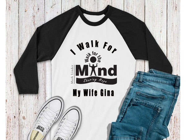 Mark Linder Walk for the Mind Baseball Shirts