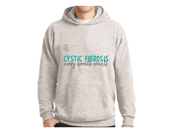 Cystic Fibrosis Fundraising Flower Unisex Pullover Hoodie - CF Fundraising