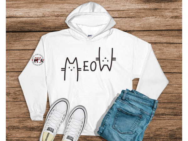 Meow Cat Shirt for Pets for Seniors - Hooded Sweatshirts