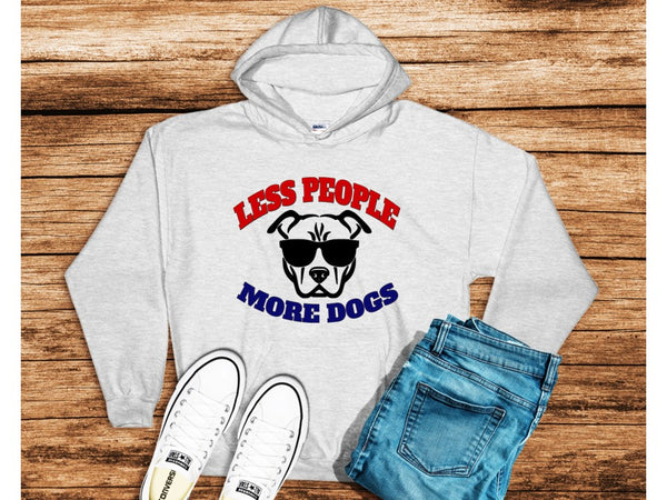 Less People More Dogs - Hooded Sweatshirt for The Pet Pack Rescue Initiative