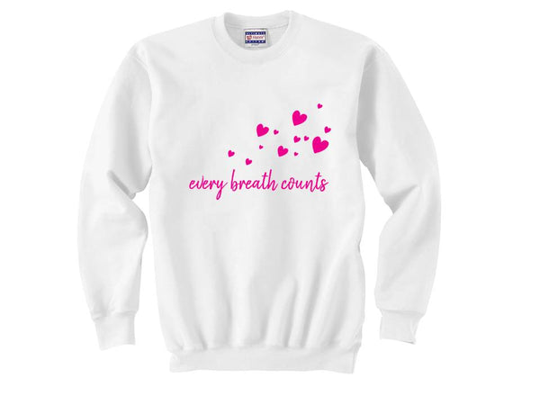 Cystic Fibrosis Fundraising Hearts Unisex Sweatshirt - CF Fundraising