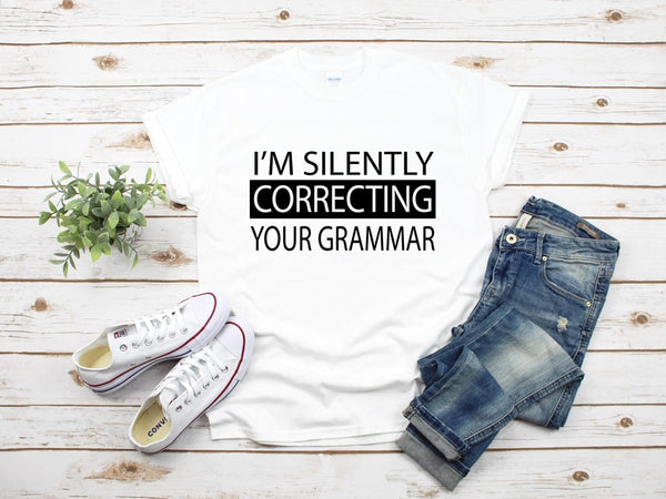 I'm Silently Correcting your Grammar Unisex T-Shirt - Book Inspiration