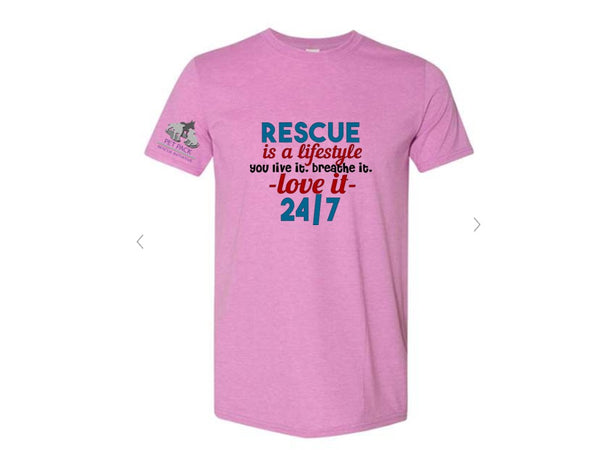 Rescue is a Lifestyle t-shirts for The Pet Pack Rescue Initiative