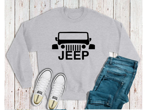 Jeep- Crewneck Sweatshirt - Lifestyle Fun Shirts